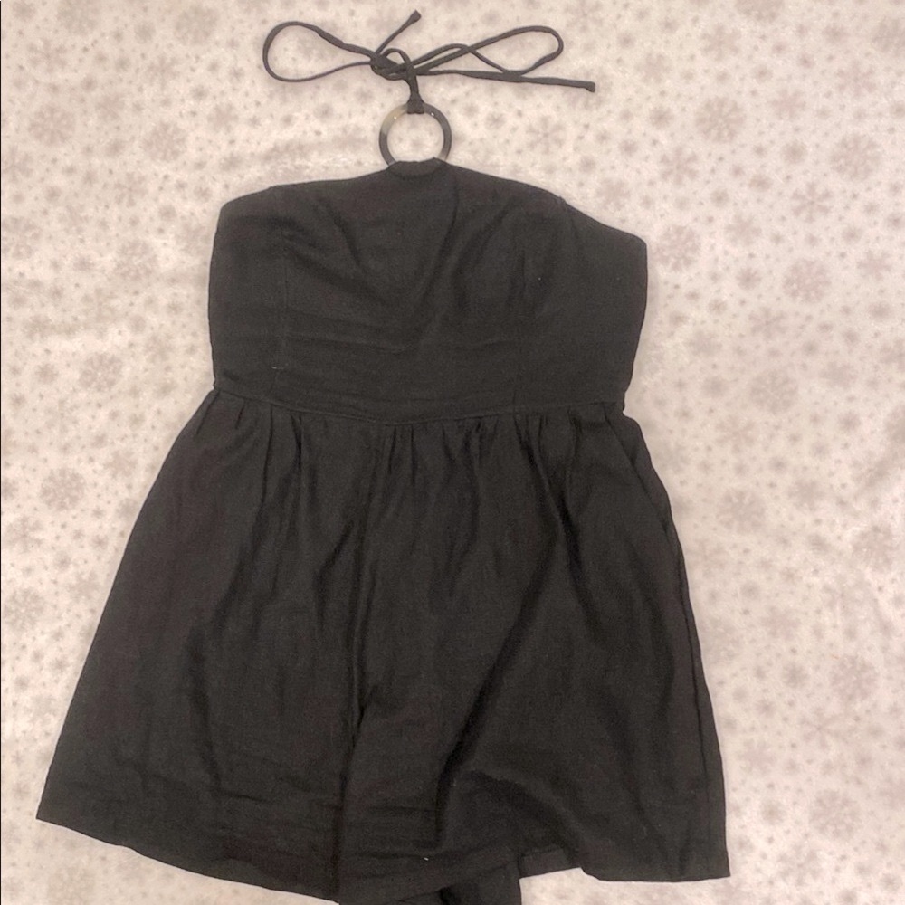 Black Halter-Tie Romper